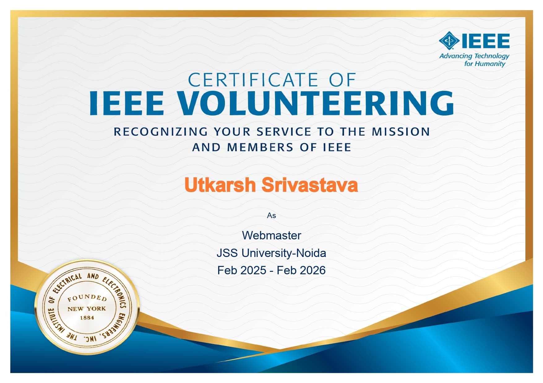 IEEE WebMaster Volunteer