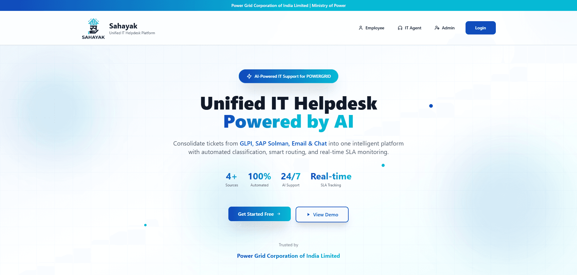 Sahayak: AI-Powered Unified IT Helpdesk screenshot